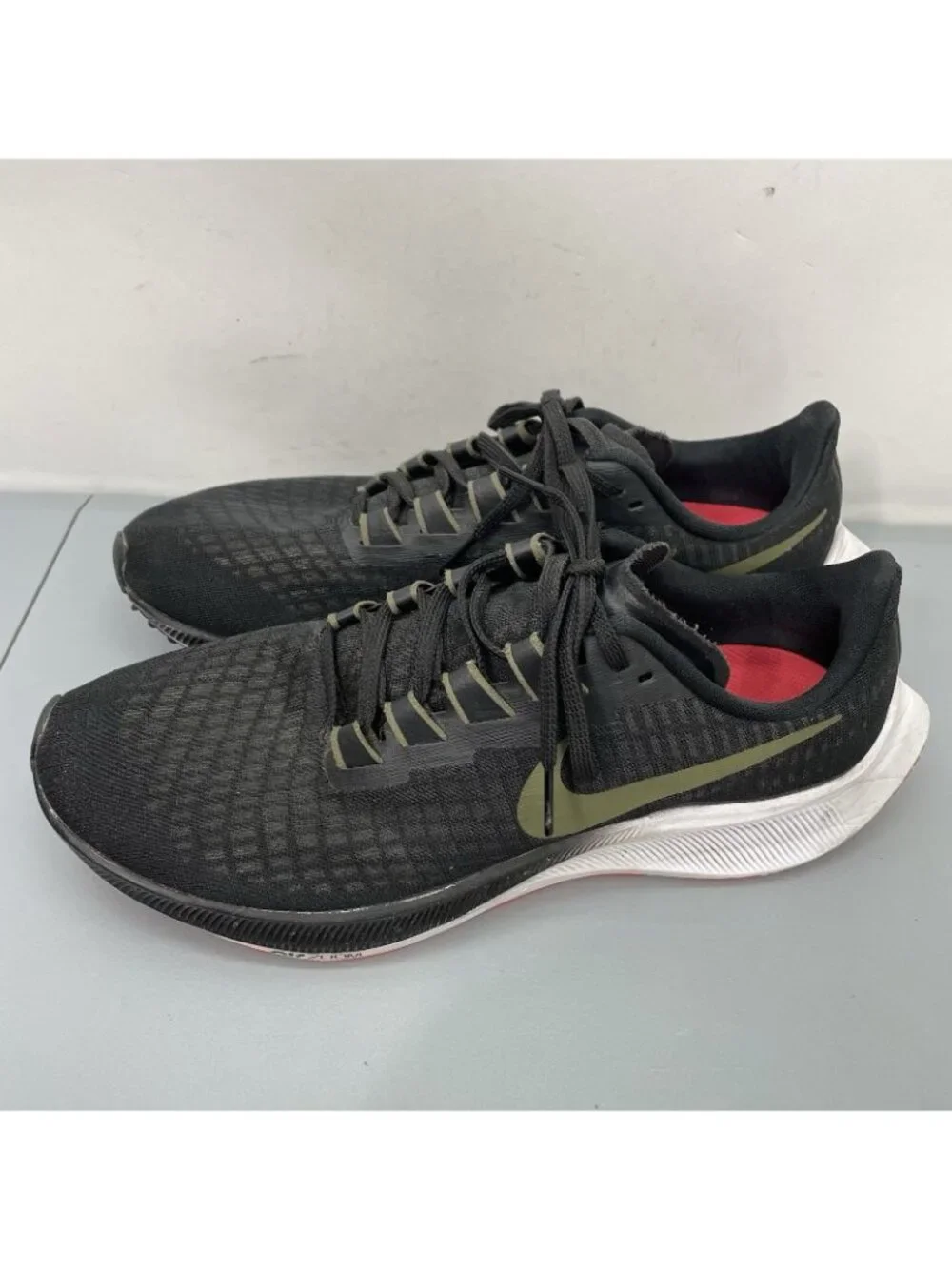Nike Air Zoom Pegasus 37 Sneakers Shoes Running Training Black Mens 10